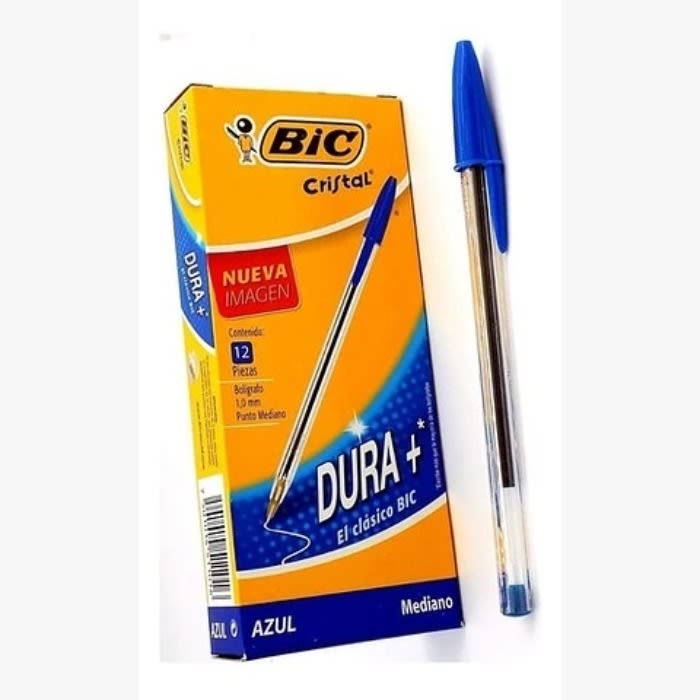 Caja 12u Boligrafos P/Media Azul Bic1