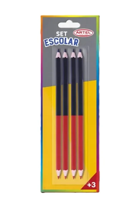 Lapices Bicolor Azul+Rojo 4un. Artel1