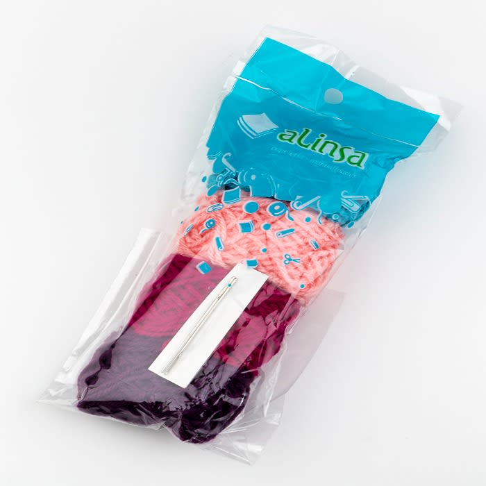 Set 4 Lanas Colores + Agujas Met Alinsa1