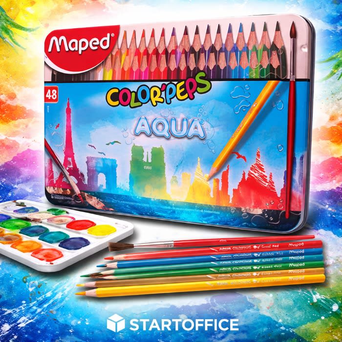 Caja 48 Lapices Colores Aqua Maped1