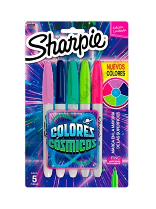 Set Marcadores 5 Colores Cosmicos Sharpie1