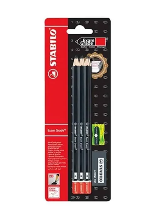 Bl 6 Grafito + Sacap + Goma Stabilo1