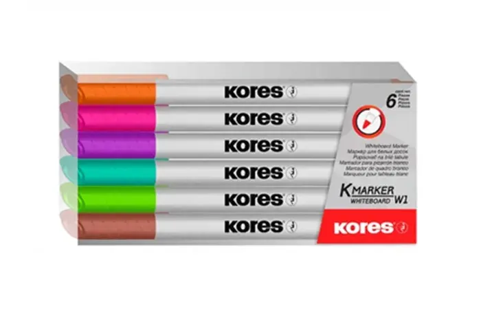 Marcadores Pizarra 6un. Kores1