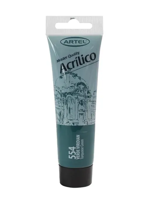 Tubo Acrilico Verde Viridian 554 35ml Artel1