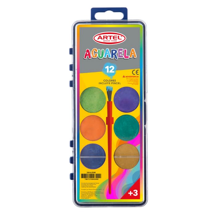 Acuarela 12 col Artel 200403001