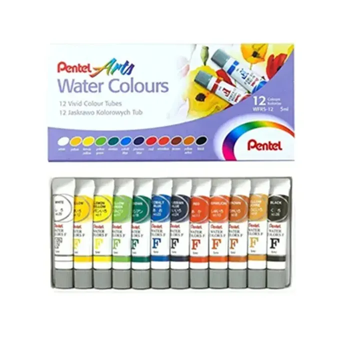 Set Acuarela 12 Colores 5ml Pentel1