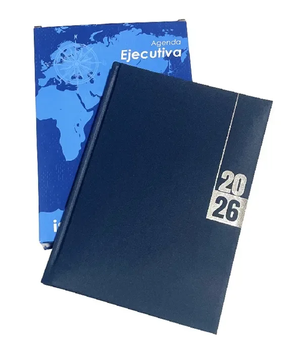 Agenda Ejecutiva Clasica Dia por Pagina Azul Isofit1