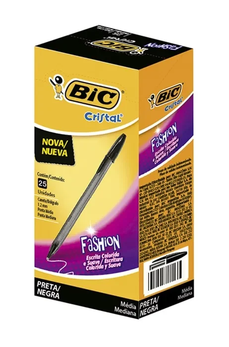 Boligrafo Shimmers 1,2mm 25u Negro Bic1