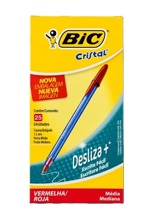 Boligrafo Shimmers 1,2mm 25u Rojo Bic1