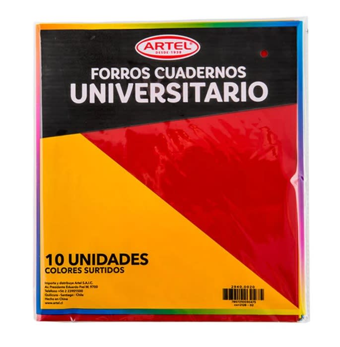 Bolsa 10 Forros Cuad Univ Colores1