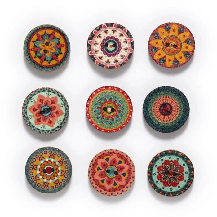 Set Botones Diseños Mandalas Arte Top1
