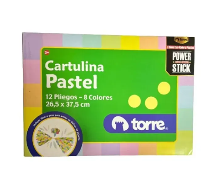Estuche Cartulinas Pastel Torre1