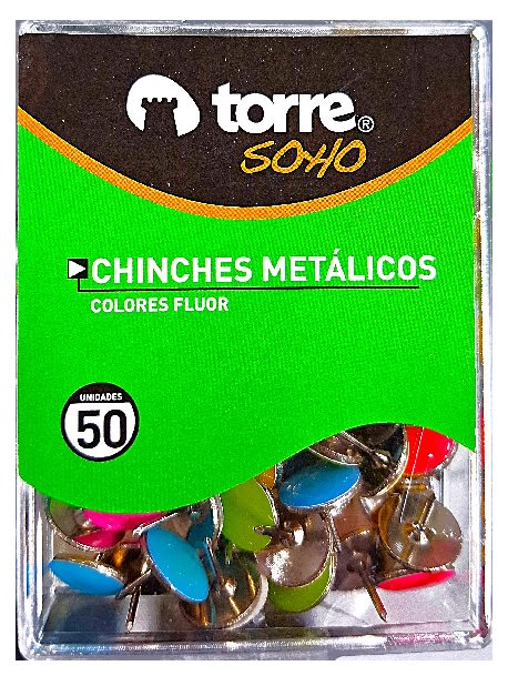 Chinches Colores Surtidos 50u Torre1
