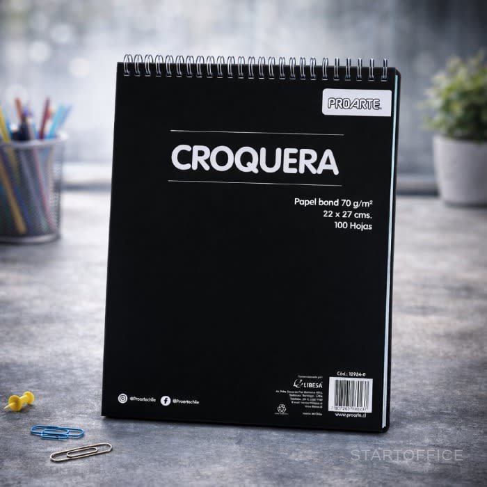 Croquera 22x27 Carta 100H 12924-0 Proarte Papel bond 70gr1