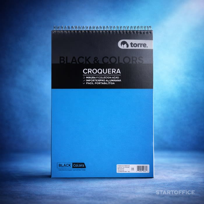 Croquera Oficio 100h Black & Color Torre1