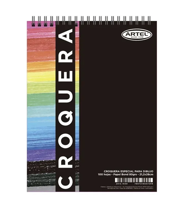 Croquera Carta 21x28 Papel Bond 80g 100h Artel1