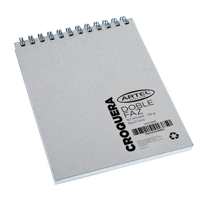 Croquera Doble Faz 16x21 50H Artel1