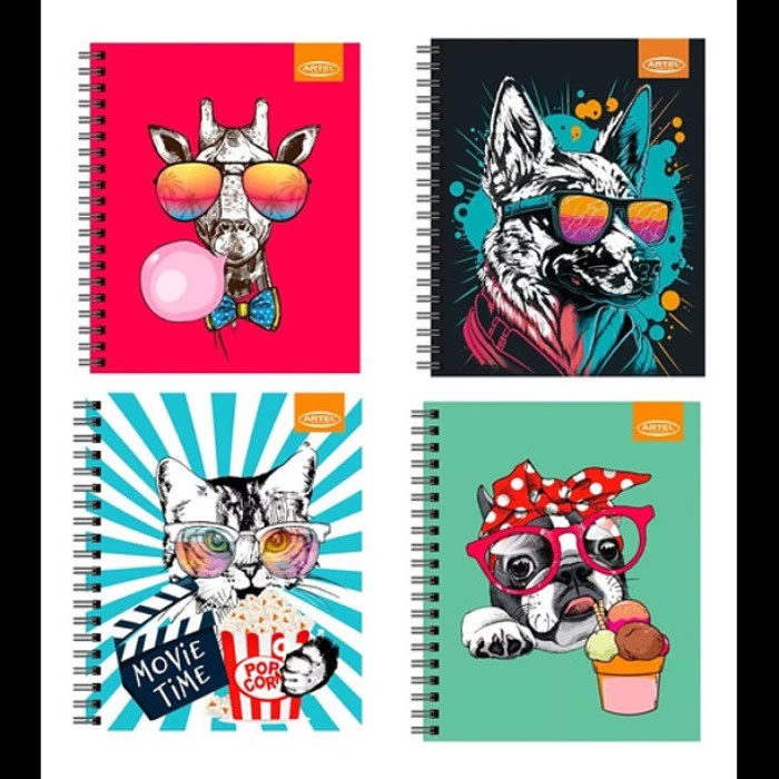 Pack 10 Cuad Univ Animales Divertidos 100h Artel1