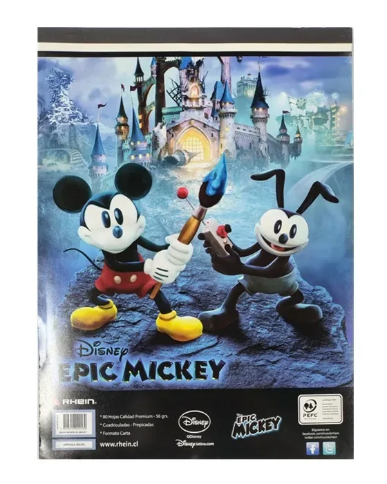 Block Apunte T/Carta 80h Mat.7mm Disney Rhein2