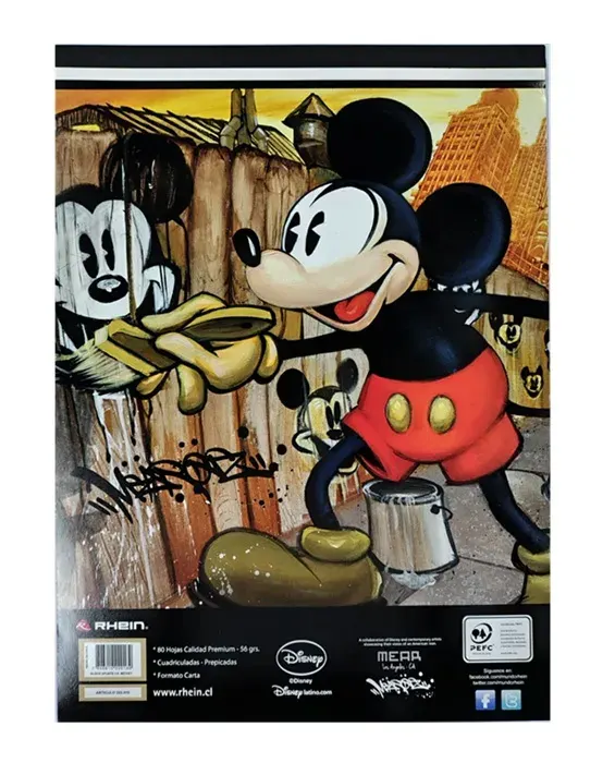 Block Apunte T/Carta 80h Mat.7mm Disney Rhein1