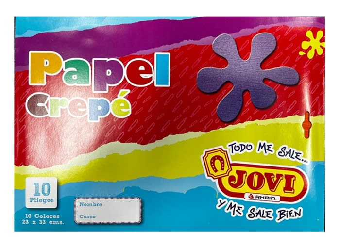 Estuche Papel Crepe 10 pliegos 23x33cms Jovi1