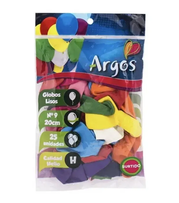 Set Globos No.9 Colores Surtidos 25u Argos1