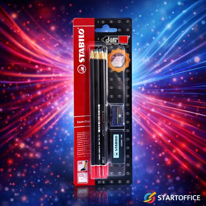 Bl 6 Grafito + Sacap + Goma Stabilo1