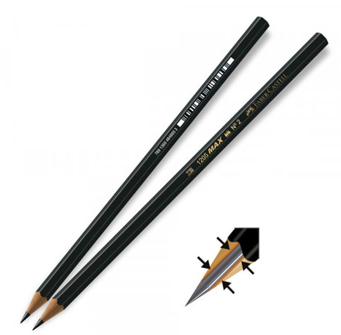 Lapiz Grafito 2HB Negro Por Unidad Faber Castell1
