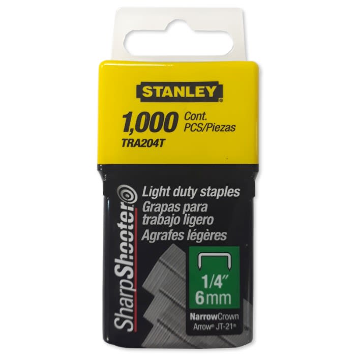 Grapas 1/4pulg 1000u Stanley1