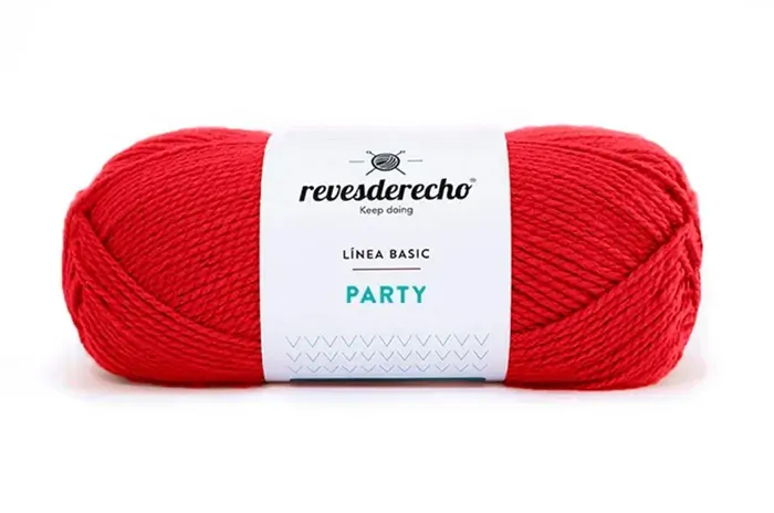 Lana Linea Basic Party 100g 078 Rojo Fuerte1