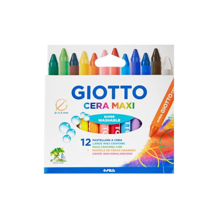 Lapices Cera Maxi Crayon 12 Colores Giotto1