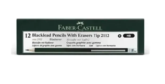 Lapices Grafito 12u HB C/Goma 2112 Faber Castell1