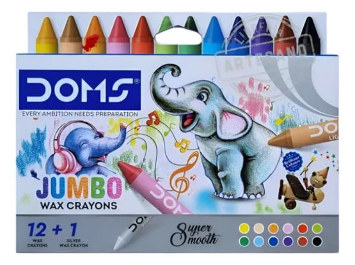 Lapiz Cera 12+1 Colores Jumbo Doms1