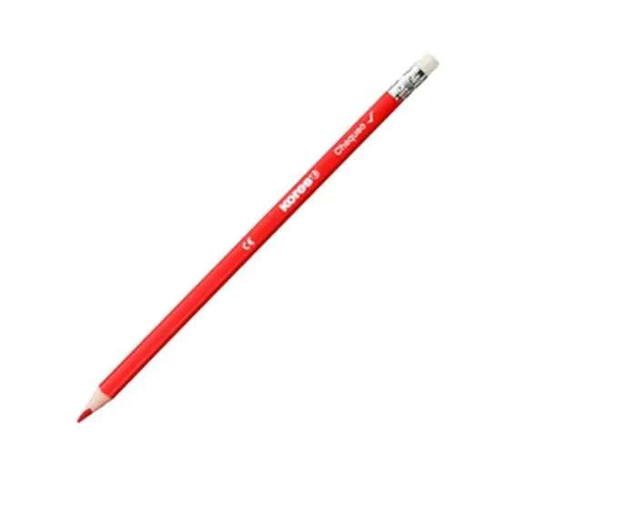 Lapiz Grafito Rojo Chequeo Kores1