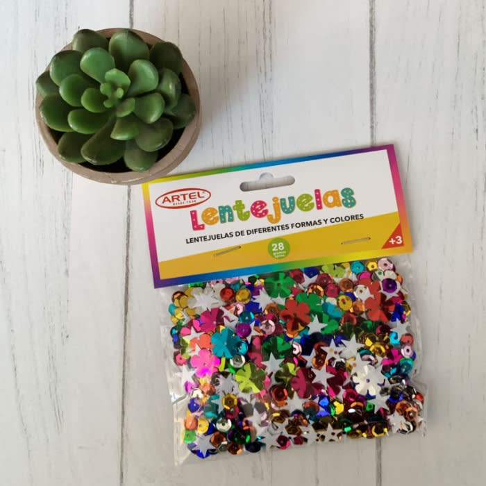 Lentejuelas Diferentes Formas y Colores 28grs Artel2