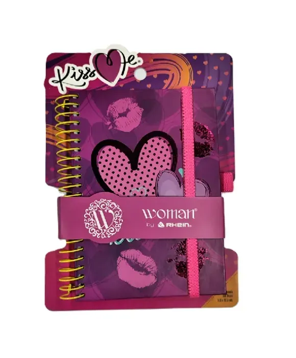 Libreta Espiral Woman Kiss Me 14,8x10,5cm Rhein2