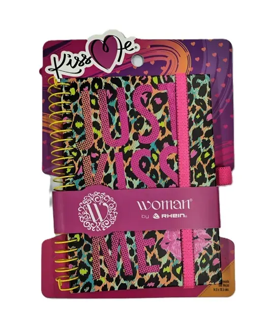 Libreta Espiral Woman Kiss Me 14,8x10,5cm Rhein1