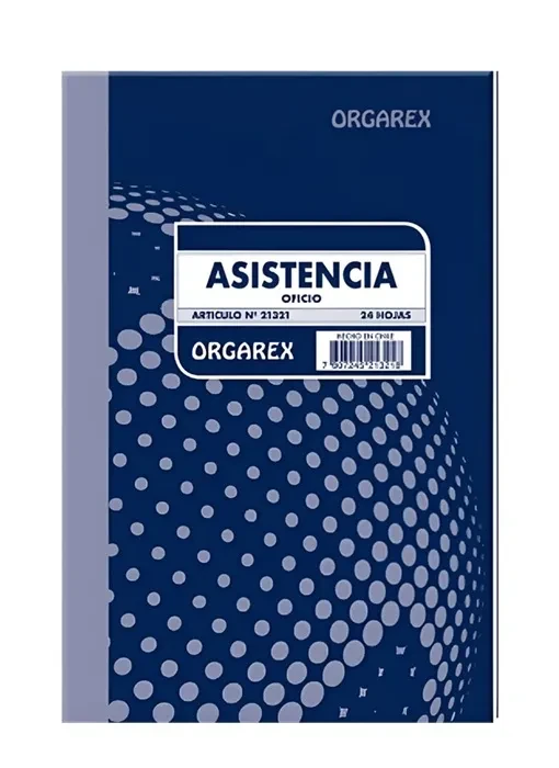 Libro Asistencia 24 hojas Orgarex1