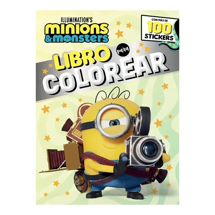 Libro Colorear C/100 Sticker Minions Vertice1