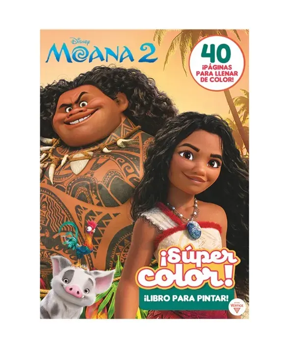 Libro Colorear 40pag Moana 2 Vertice1