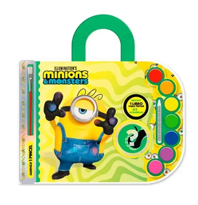 Maleta Infantil Libro C/Acuarelas Minions Vertice1