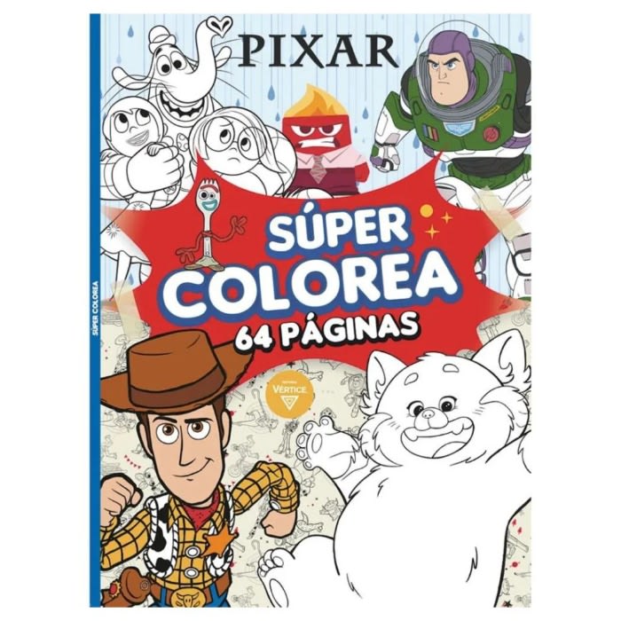 Libro Super Colorea 64 Paginas Vertice Pixar1