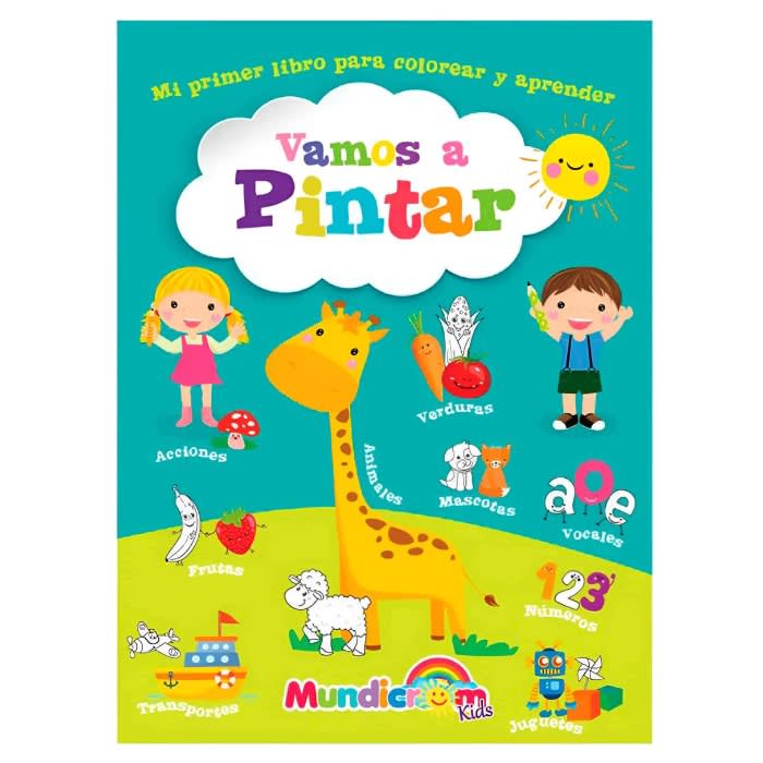 Libro para Colorear y Aprender Vamos a Pintar Mundicrom1
