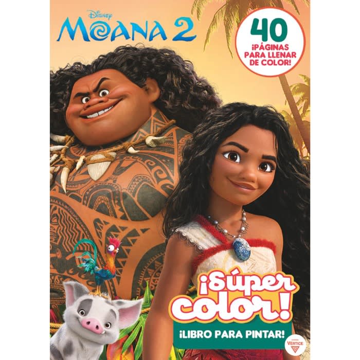 Libro para Pintar Super Color 40 paginas Moana 2 Vertice 61451