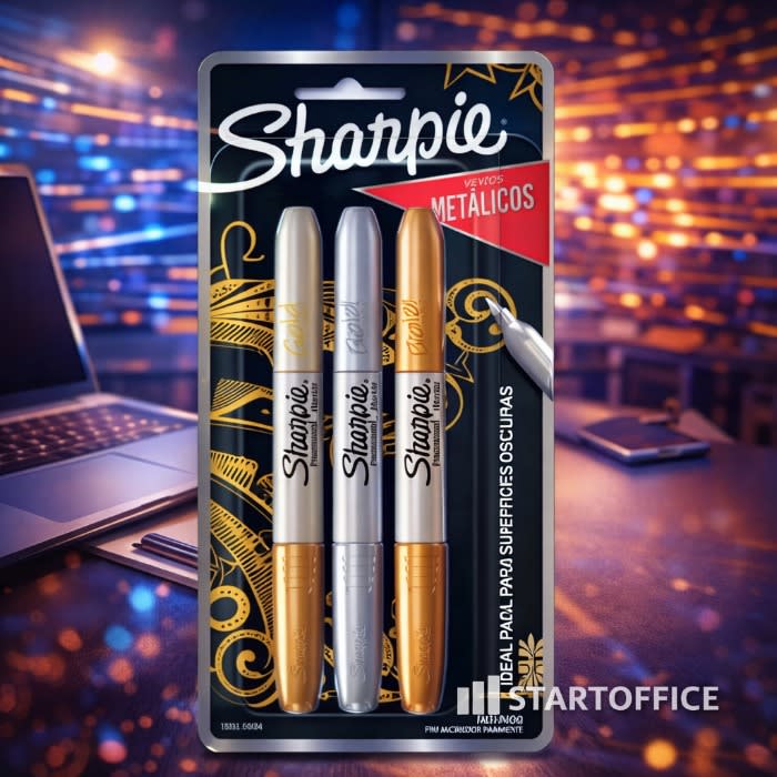 Marcadores Permanentes Punta Fina Metalicos 3un Sharpie1