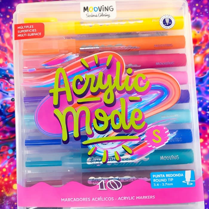 Marcador Acrilicos x10 Mooving 30221101