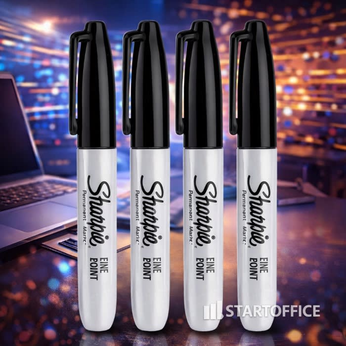 Marcadores Permanentes Punta Fina 4 un. Sharpie1