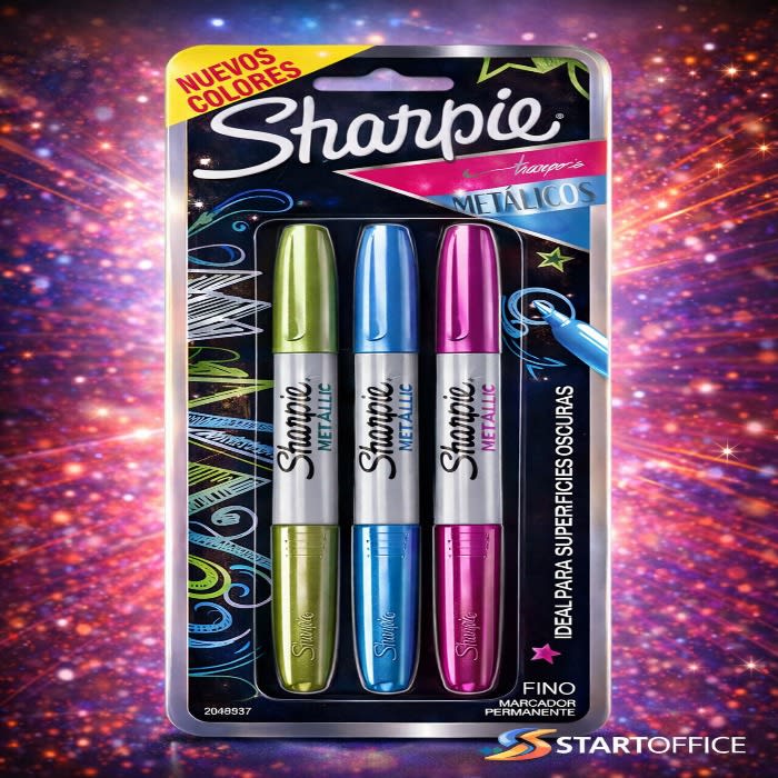 Bl Marcadores 3 Colores Met Sharpie1