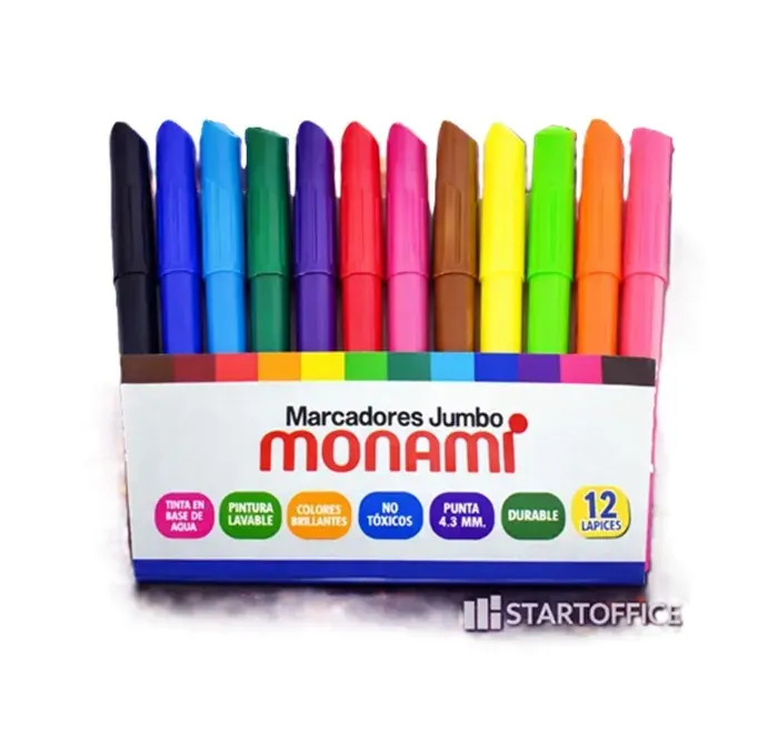Marcadores Jumbo 12 Monami1