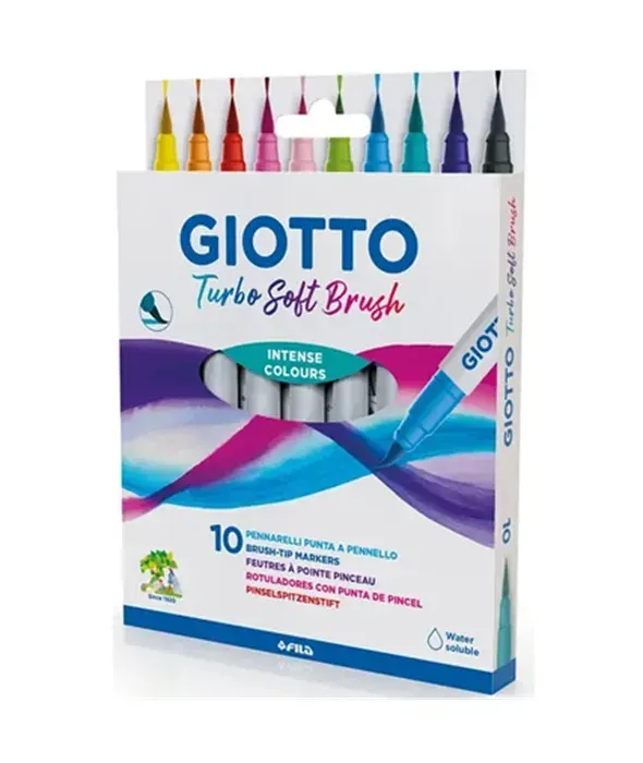 Marcadores Soft Brush 10 col Giotto1